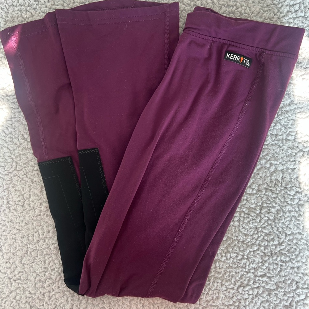 Kerrits Purple Leggings with Stretchy Athletic Fabric